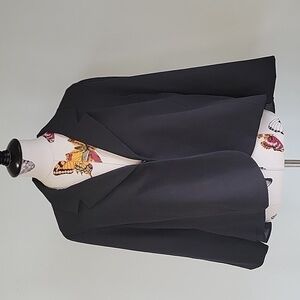 ALFANI black blazer with a double layer sheer back panel.  Size is Large.